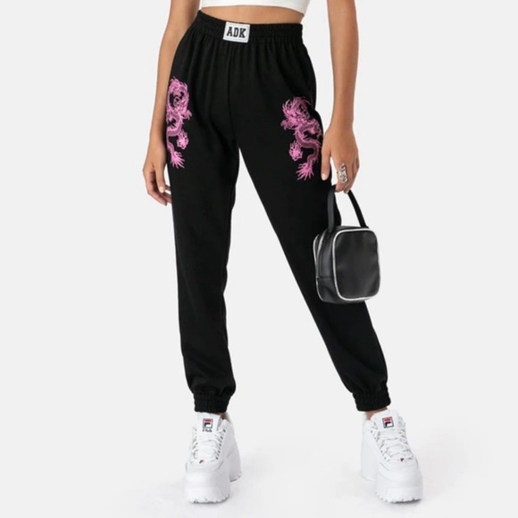 Adika Pants - Adika Tokyo Dragon Black Sweatpants